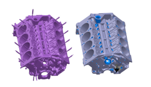 3D scan reverse engineered CAD model Holden V8 Engine